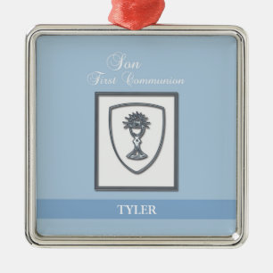 Ornement En Métal Fils, première communion chalice d'argent