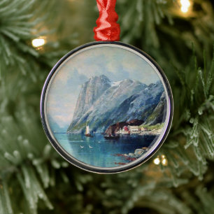 Ornement En Métal Fjord en Norvège peinture de Lev Lagorio