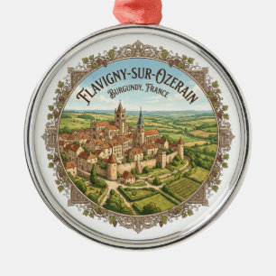 Ornement En Métal Flavigny-sur-Ozerain France Voyage Souvenir
