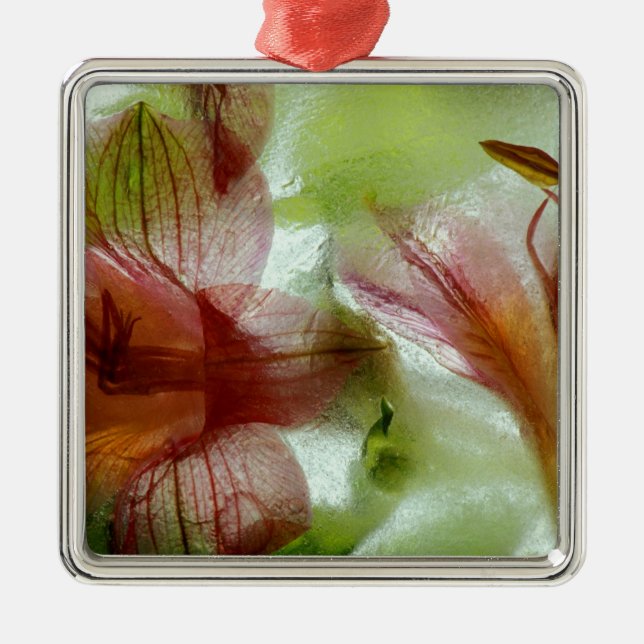 Ornement En Métal Fleurs dans la glace (Devant)