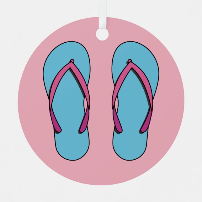 Ornement En Métal Flip Flops de plage (Recto)