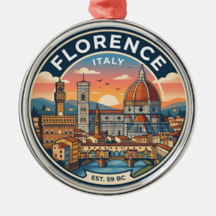 Ornement En Métal Florence Panorama Italie