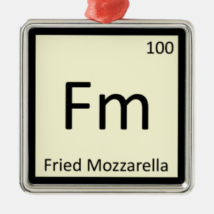 Ornement En Métal Fm - Mozzarella poêlée amuse symbole de chimie