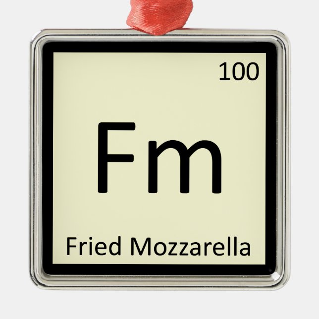 Ornement En Métal Fm - Mozzarella poêlée amuse symbole de chimie (Devant)