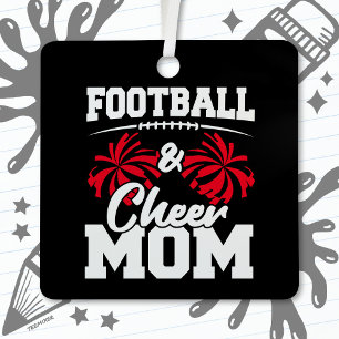 Ornement En Métal Football Cheval Maman High School Sports Cheerled