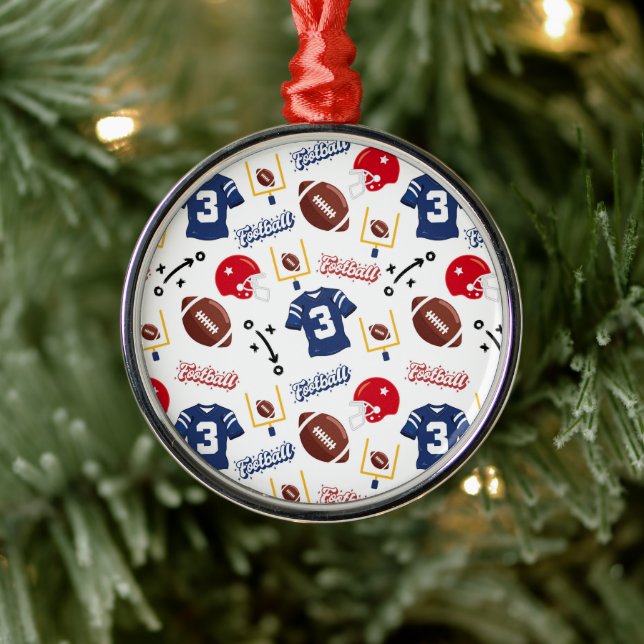 Ornement En Métal Football Lover Christmas Ornament Keepsake (Arbre)