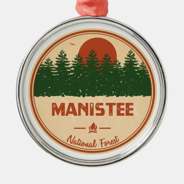 Ornement En Métal Forêt nationale de Manistee (Devant)