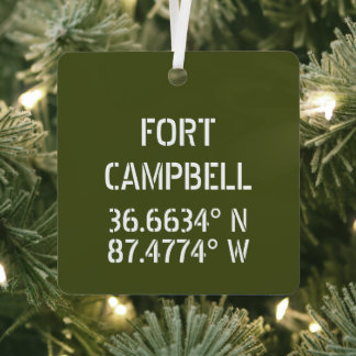 Ornement En Métal Fort Campbell Latitude Longitude Personnalisée