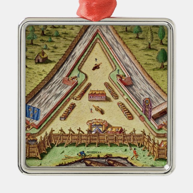 Ornement En Métal Fort Caroline, 'de Narratio brevis (Devant)