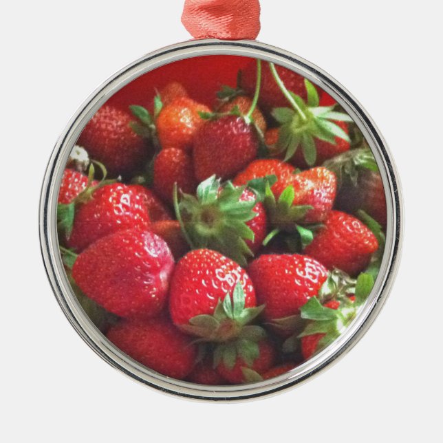 Ornement En Métal Fraises, fruits rouges (Devant)