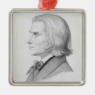 Ornement En Métal Franz Liszt, gravé par Gonzenbach