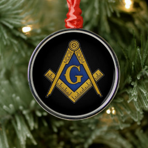 Ornement En Métal Freemason Masonic Carré et Compass Freemasony