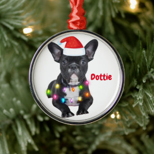 Ornement En Métal frenchies cadeau de noël pour les amoureux du bull