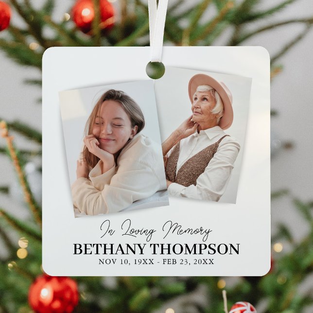 Ornement En Métal Funérailles 2 Photo Hommage commémoratif (Créateur téléchargé)