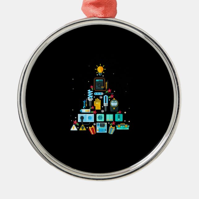 Ornement En Métal Funny Electrician (Devant)