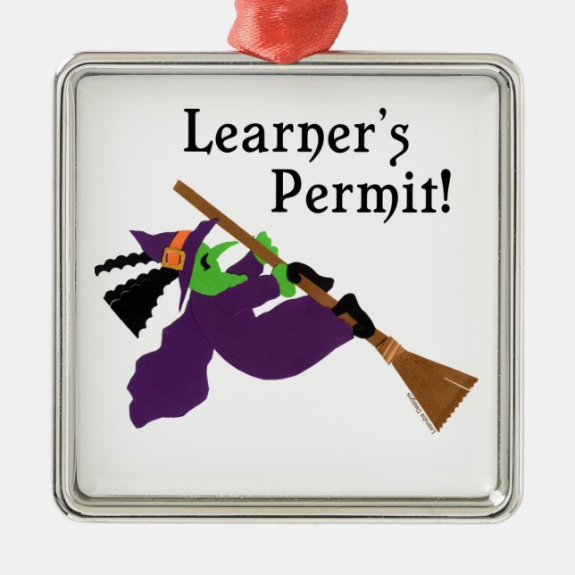 Ornement En Métal Funny Halloween sorcière (Devant)