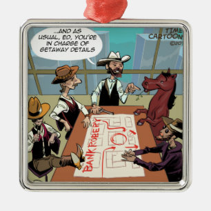 Ornement En Métal Funny Horse Bank Rober