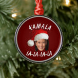Ornement En Métal Funny Kamala Harris Face Santa Hat Noël<br><div class="desc">Funny Kamala Harris Face Santa Hat Noël</div>