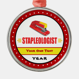 Ornement En Métal Funny Stapler Lover Title