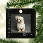 Ornement En Métal Furry La La La La | Arbre de Noël pour animaux<br><div class="desc">Inclure vos animaux de compagnie avec nos ornements de Noël 'Fur La La' ! Ces décorations amusantes arborent une photo attachante de votre chien bien-aimé, un message de bienvenue modèle qui dit 'Fur La La', et personnalisé avec votre nom d'animal de compagnie et l'année. Célébrez l'esprit de Noël et créez...</div>