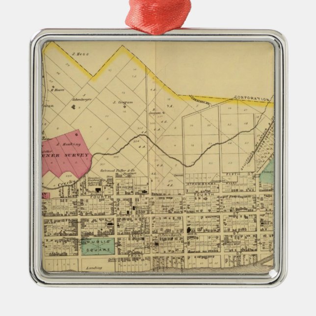 Ornement En Métal Gallipolis, Ohio (Devant)