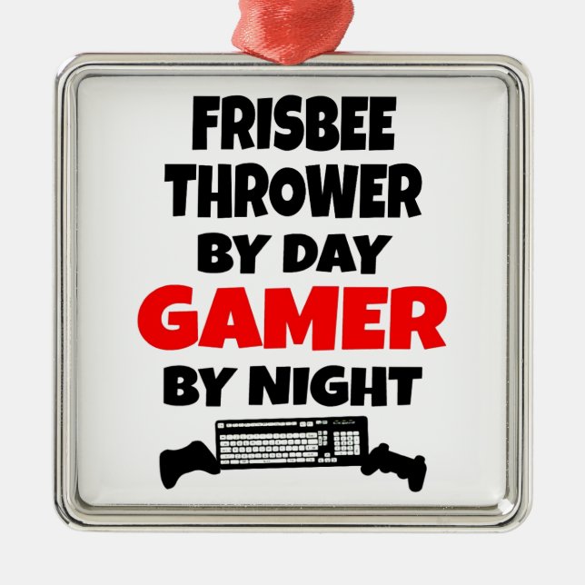 Ornement En Métal Gamer Frisbee Thrower (Devant)