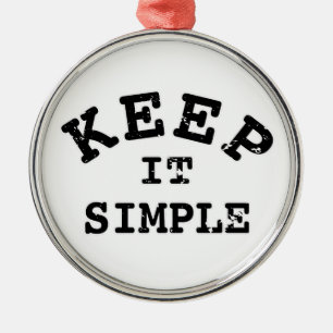 Ornement En Métal Gardez-la simple typographie