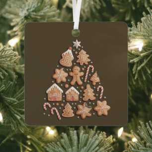 Ornement En Métal Gâteau de Noël Mignon Sapin de Noël Hiver Pâtissie