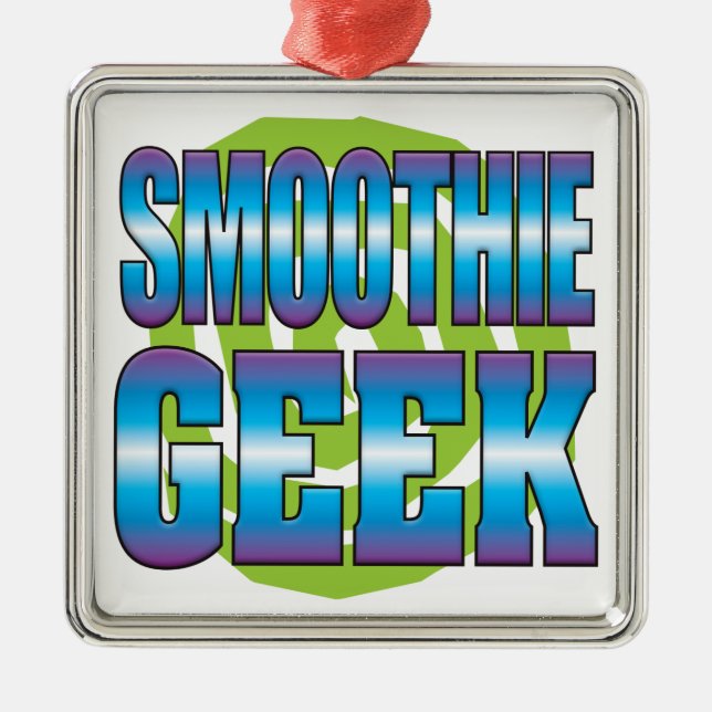 Ornement En Métal Geek v3 de Smoothie (Devant)