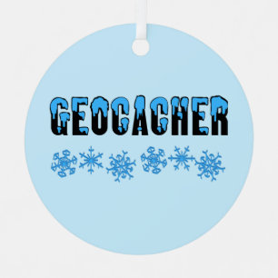 Ornement En Métal Geocacher à neige