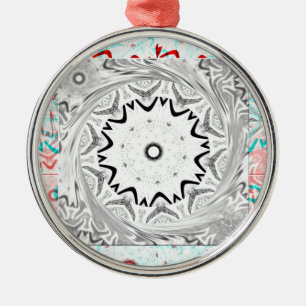 Ornement En Métal Géométrie en cyan rose africain