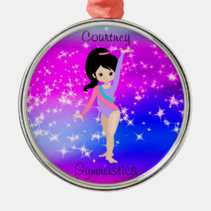 Ornement En Métal Girls Gymnastique Sparkle Gymnaste en Léotard