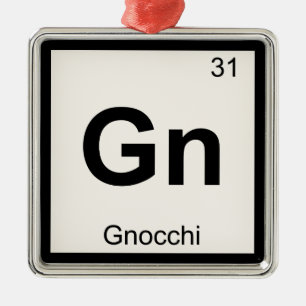 Ornement En Métal Gn - Gnocchi Chimie Symbole du tableau périodique