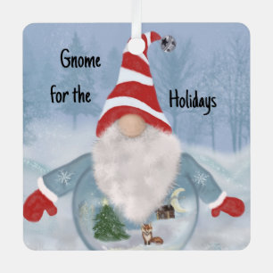 Ornement En Métal Gnome Winter Wonderland