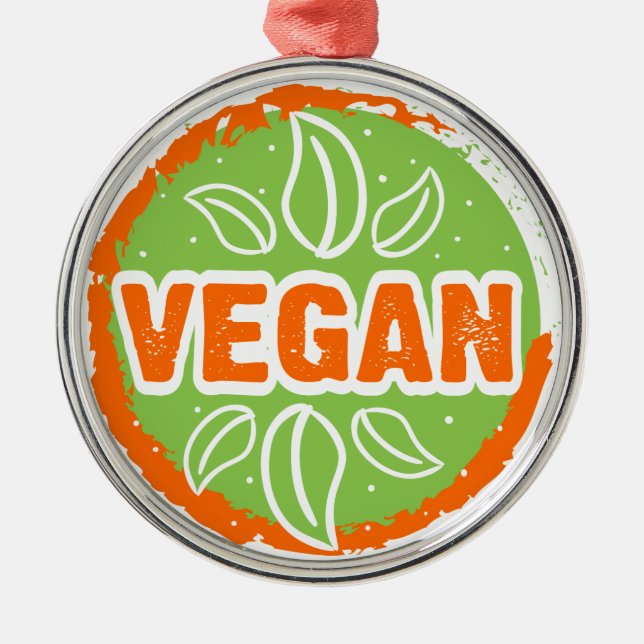 Ornement En Métal Go Vegan (Devant)