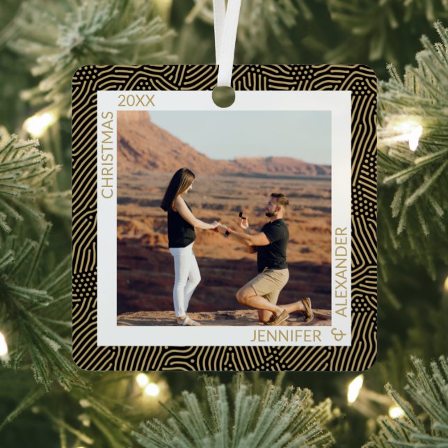 Ornement En Métal Gold et Black Photo (Insitu)