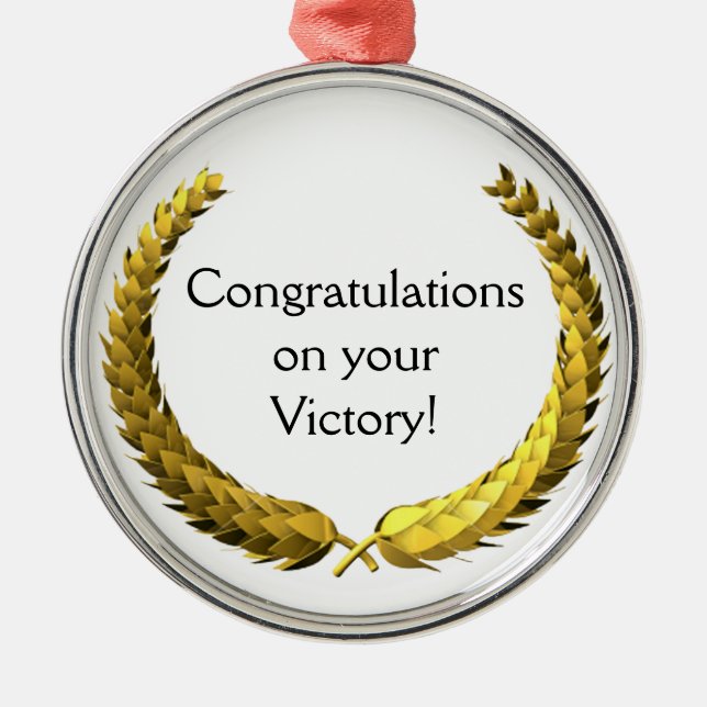 Ornement En Métal Gold Laurel Wreath (Devant)