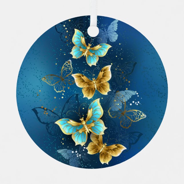 Ornement En Métal Golden butterflies (Recto)
