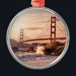 Ornement En Métal Golden Gate Bridge de Baker Beach<br><div class="desc">Cette photo montre le Golden Gate Bridge à San Francisco,  en Californie.</div>