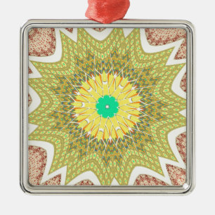 Ornement En Métal gOLDEN JAUNE motif tribal d'origine africaine