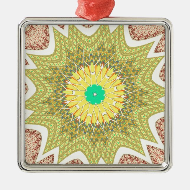 Ornement En Métal gOLDEN JAUNE motif tribal d'origine africaine (Devant)