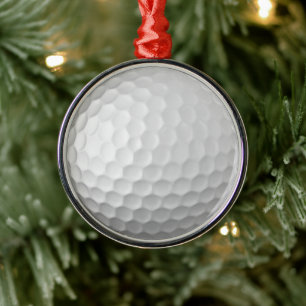 Ornement En Métal Golf Ball Dimples