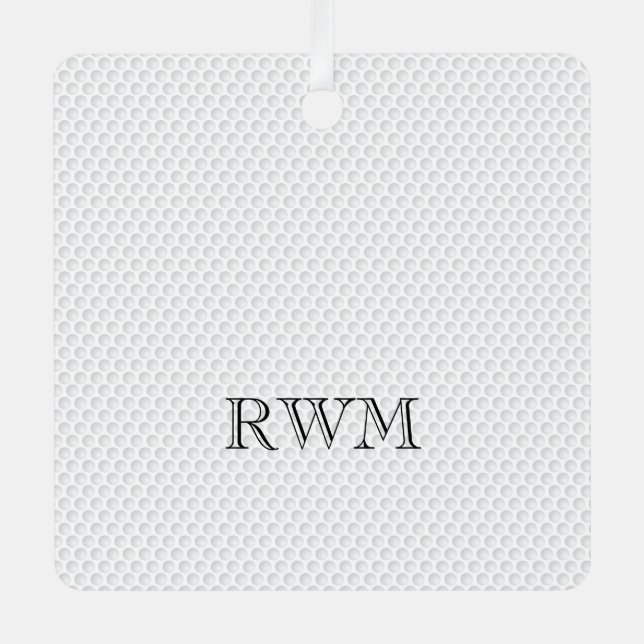 Ornement En Métal Golfer INITIAL PHOTO Golf Memorial Keepsaké (Recto)