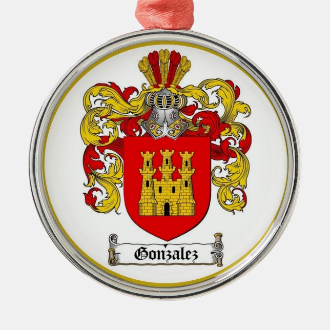 Ornement En Métal Gonzalez [espagnol] Famille Crest * (Devant)