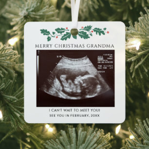 Ornement En Métal Grand-mère Ultrasound Grossesse Noël Baby Revey