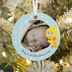 Ornement En Métal Grand Oiseau Le premier Noël de bébé - Ajoutez v