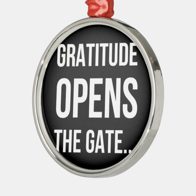 Ornement En Métal Gratitude ouvre la citation inspirante Gate (Gauche)