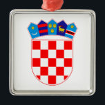 Ornement En Métal Grb Hrvatske, manteau des bras croate<br><div class="desc">Grb Hrvatske,  manteau des bras croate</div>