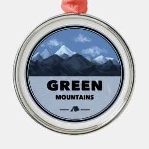 Ornement En Métal Green Mountains Vermont Camping