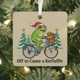 Ornement En Métal Grenouille pour causer une pagaille Noël drôle mèm
